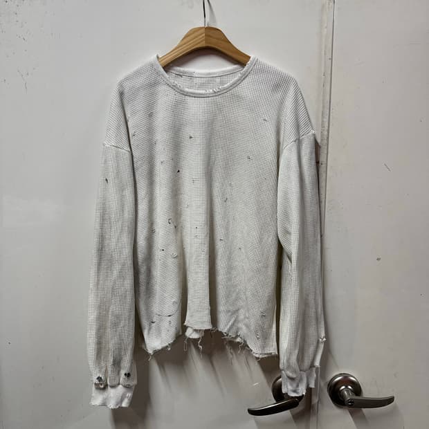 빈티지 와플 긴팔