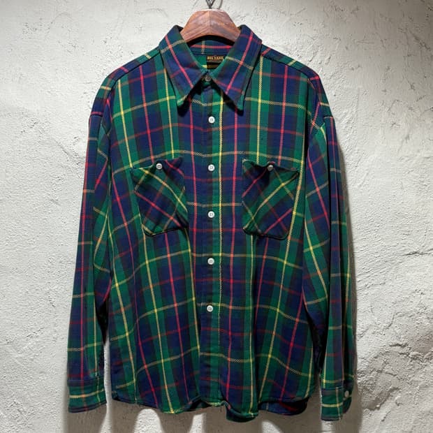 BIG YANK 빅얀크 70년대 더블 포켓 플란넬 타탄체크 셔츠