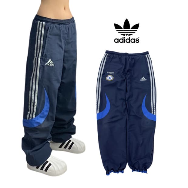 아디다스 00s 첼시 삼선 올드스쿨 바람막이 트랙팬츠
