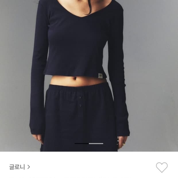 글로니 G CLASSIC V-NECK LONG SLEEVE 네이비 F