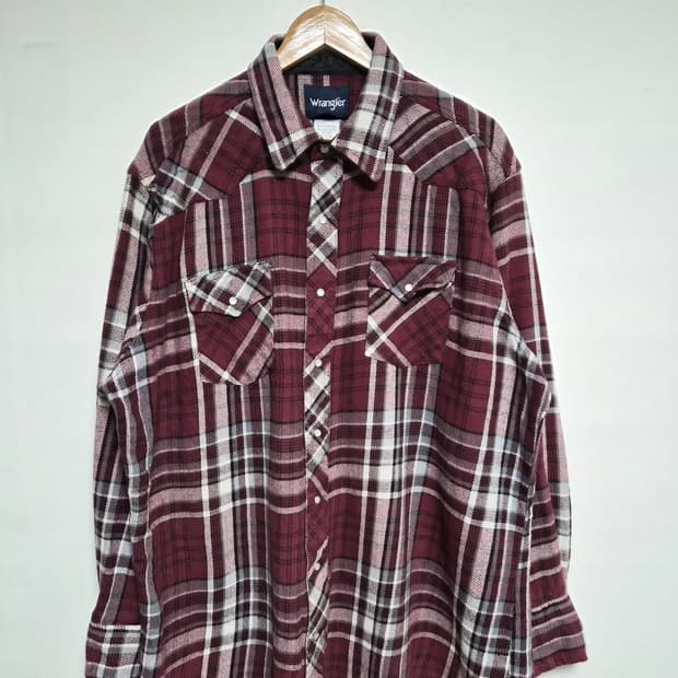 랭글러Wrangler 체크 웨스턴 셔츠 2XL사이즈 - S348