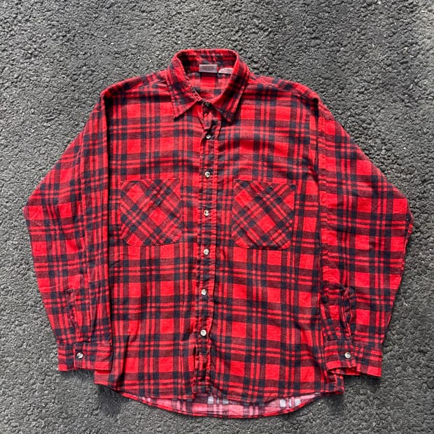 90년대 미국 파이브 브라더스 체크 셔츠