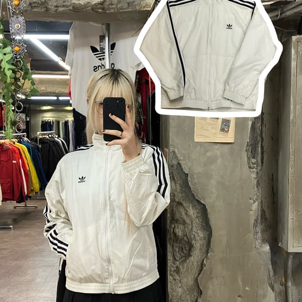 아디다스 점퍼 화이트 S  #csz1811