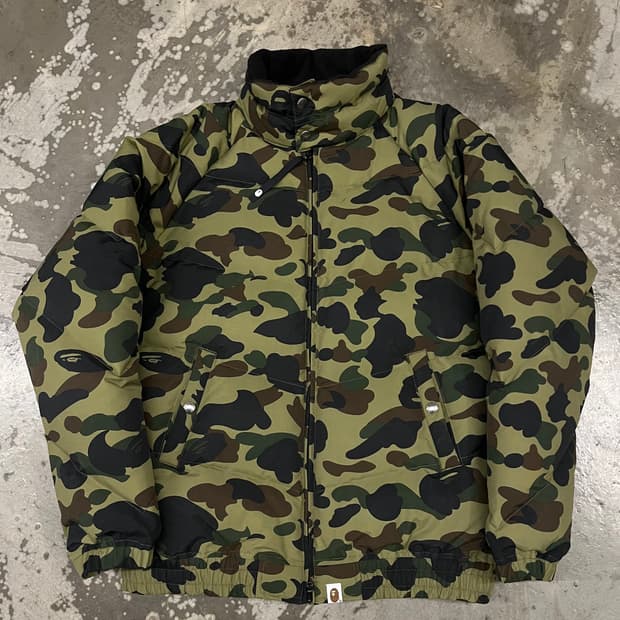 베이프 릴렉스핏 카모 패딩 M 