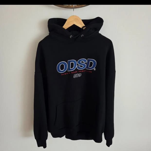 오드스튜디오 ODSD 로고 후드티 블랙 L