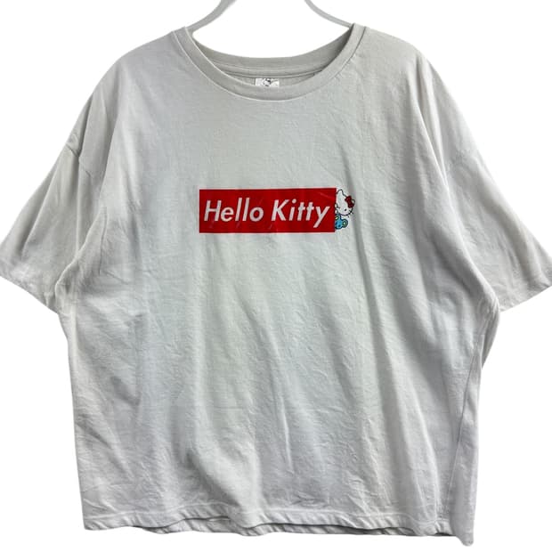 헬로키티 박스로고 화이트 슬리브1532