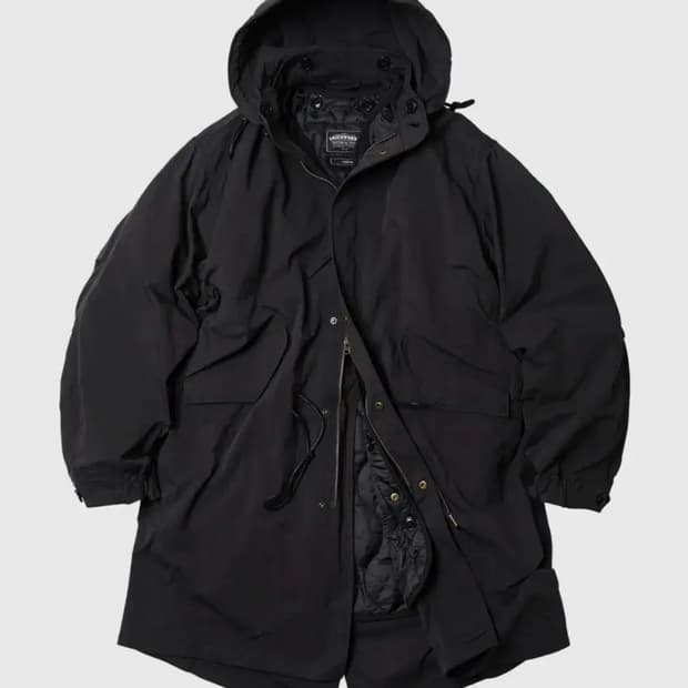 프리즘 웍스 피쉬테일 파카 블랙 m