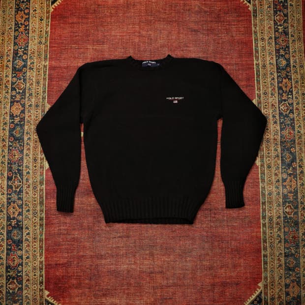 90~00s 빈티지 폴로 스포츠 블랙 니트 판매