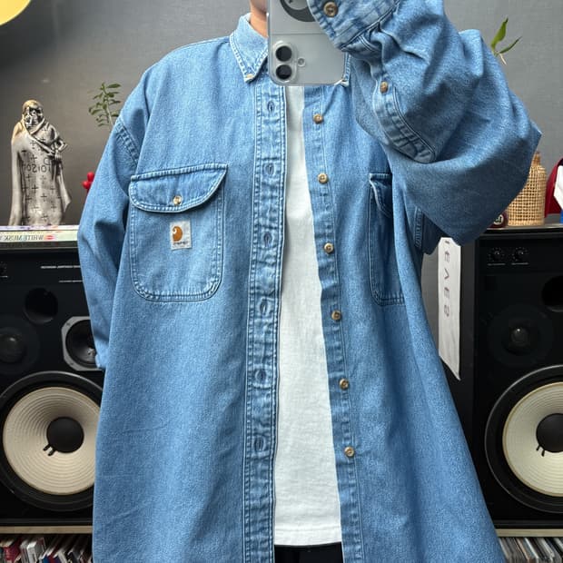 칼하트 데님셔츠