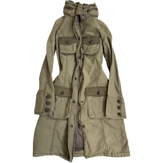 Jpn y2k 고아맛 하이넥 야상자켓