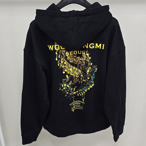 우영미 크라운 백로고 후드 티셔츠 48사이즈 100 판매