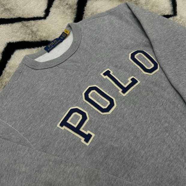 [XS]폴로랄프로렌 아치로고 맨투맨/그레이/기모