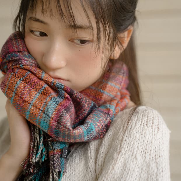 우드베리 체크 머플러