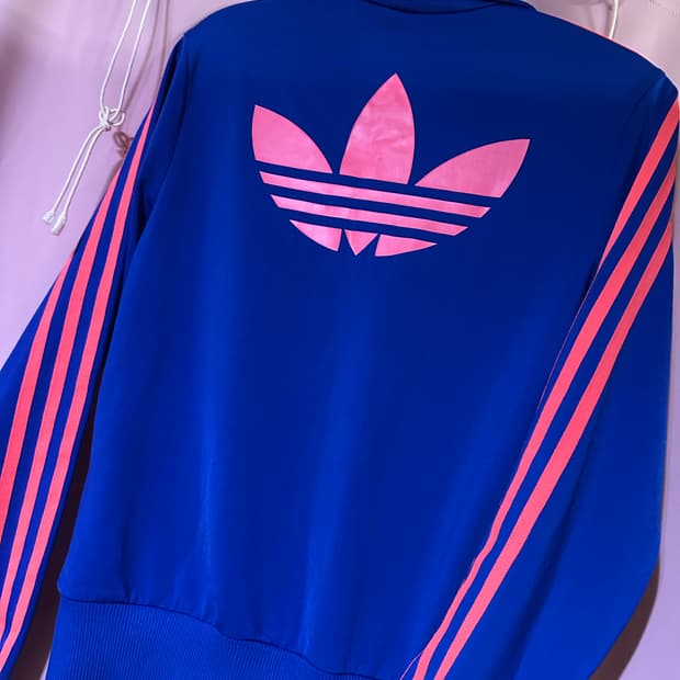 아디다스져지 아디다스 파이어버드 불꽃져지 집업 아디다스 블루 핑크 트랙탑