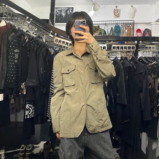 Fidato 나일론 카키 포켓자켓