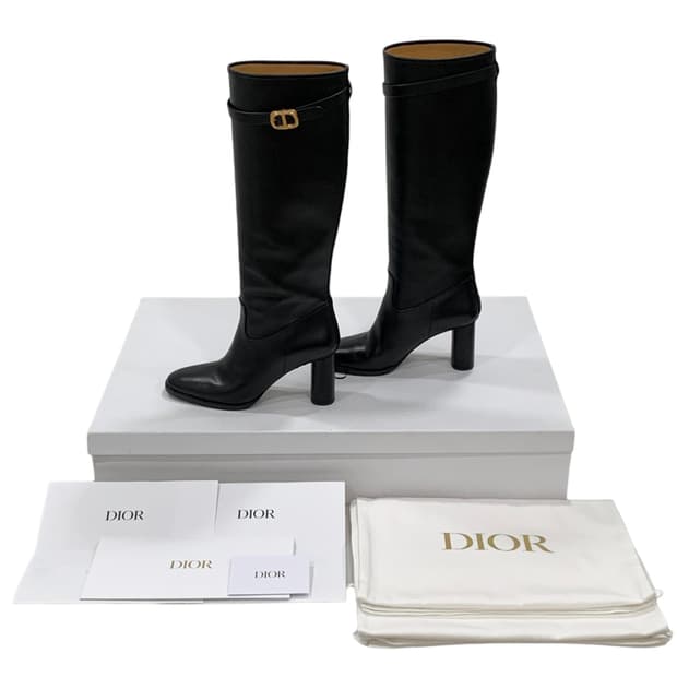 크리스찬 디올 앙프렝뜨 카프스킨 롱 부츠 힐