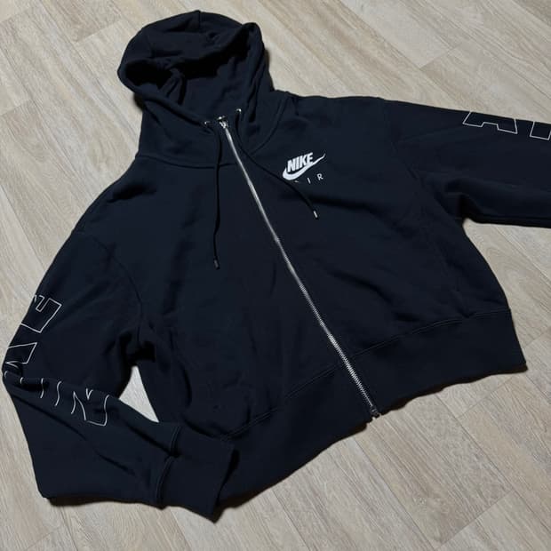 나이키 크롭 후드집업 M