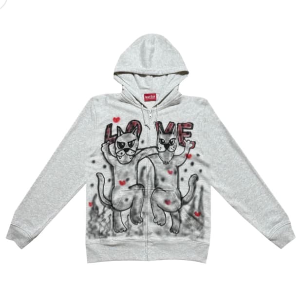 ceemworks cat dance zip-up hoodie