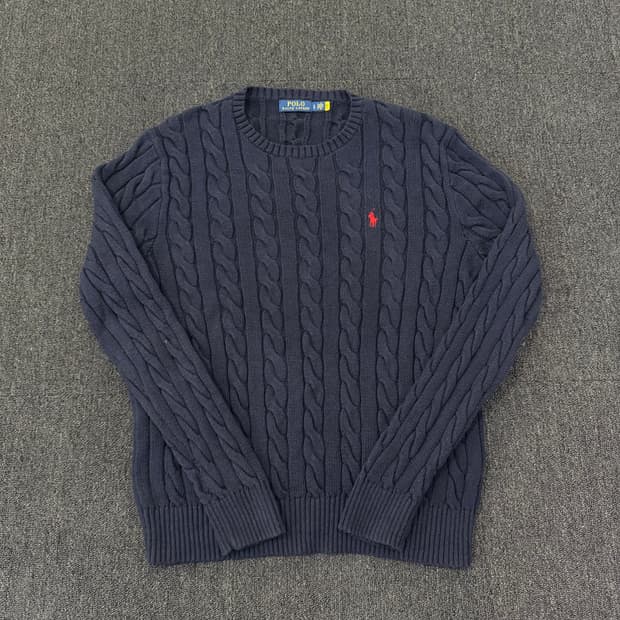 폴로랄프로렌 네이비 케이블 니트 
