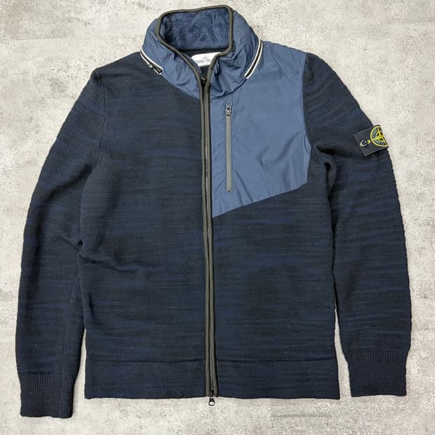 스톤아일랜드 니트 블루종 점퍼