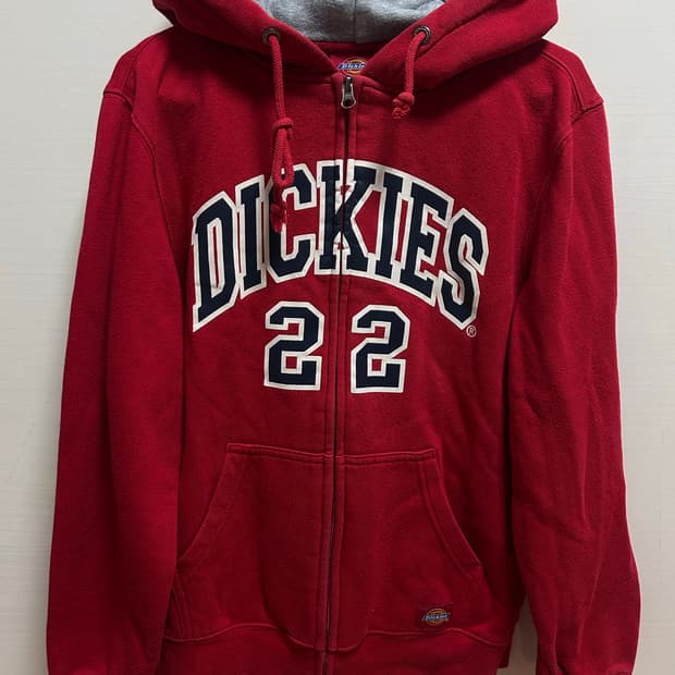 디키즈 빨간색 후드집업 S(90)