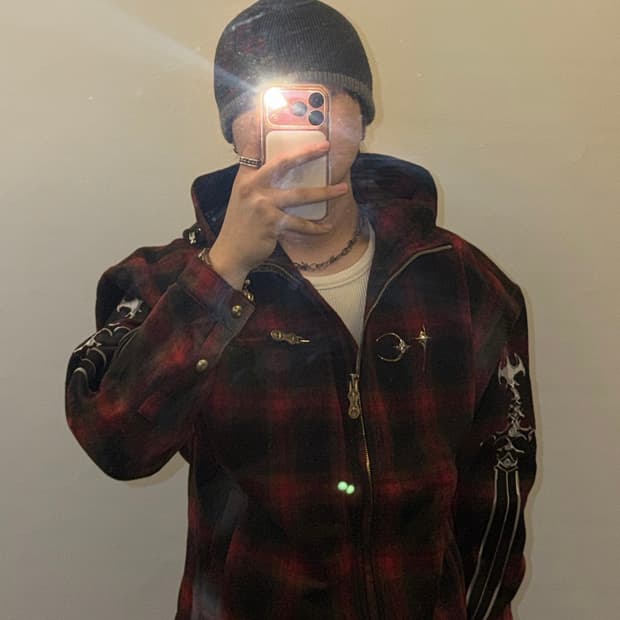 떠그클럽 아랍소드 플란넬 후드집업(새상품)