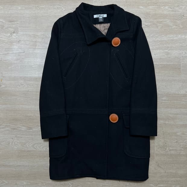 끌로에 여성 클래식 와이드카라 울 싱글코트 [블랙] 36(구 55)