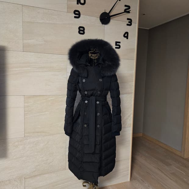 [66] 지컷 폭스퍼 밸트 여성 구스 롱패딩