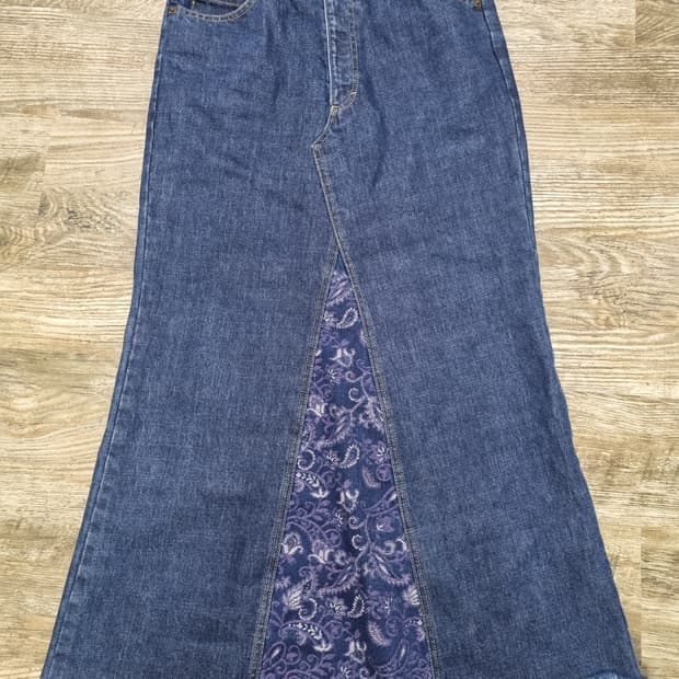 빈티지 페이즐리 데님스커트