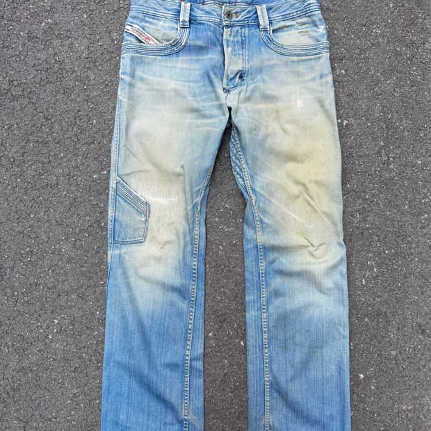 디젤 페이딩 헤비 워싱 데님팬츠 