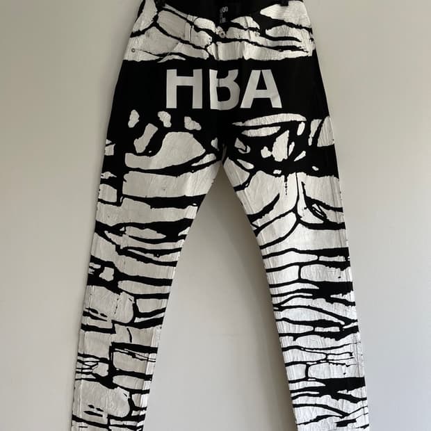 Hood by air painted denim