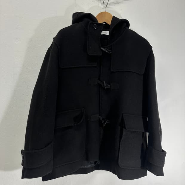 M 100 파르티멘토 블랙 울 더플코트 떡볶이코트