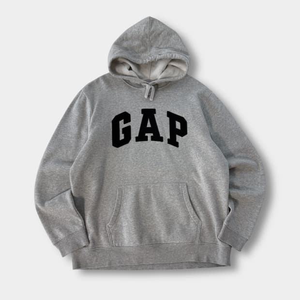 갭 루즈핏 빅패치로고 애쉬헤더 스웻 후드