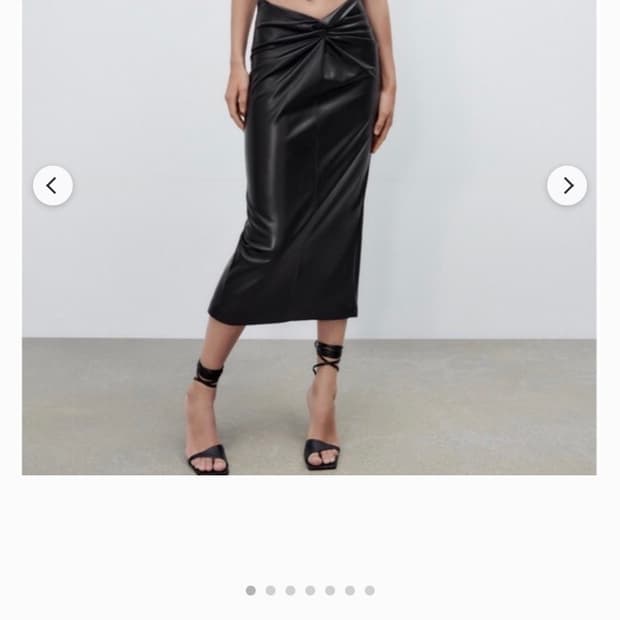 레더 맥시 스커트