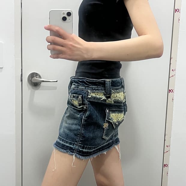 Miss Me 펑크 미니 스커트 치마
