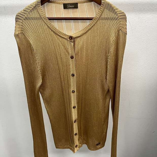 여) 로에베 골지 비스코스 가디건 