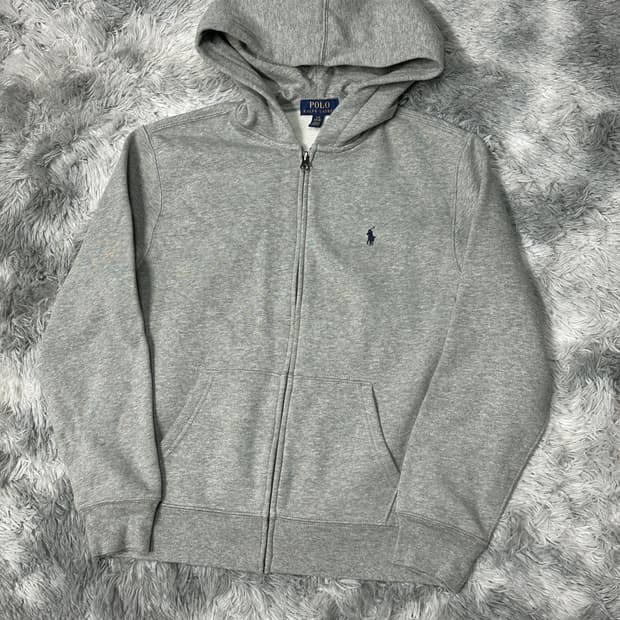 폴로랄프로렌 그레이 기모 후드집업 L