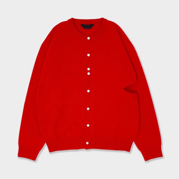 애니타임로릭 ORCHID ROUND CARDIGAN - RED