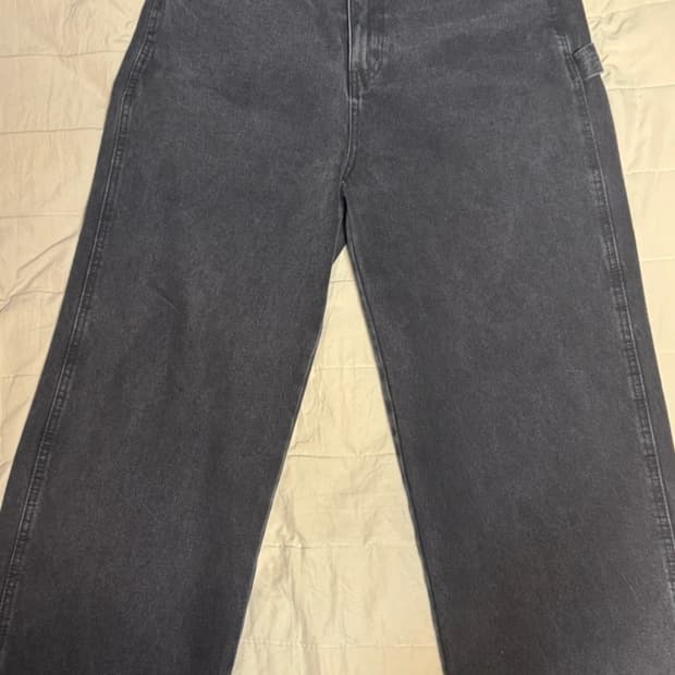 스웨이드 데님팬츠