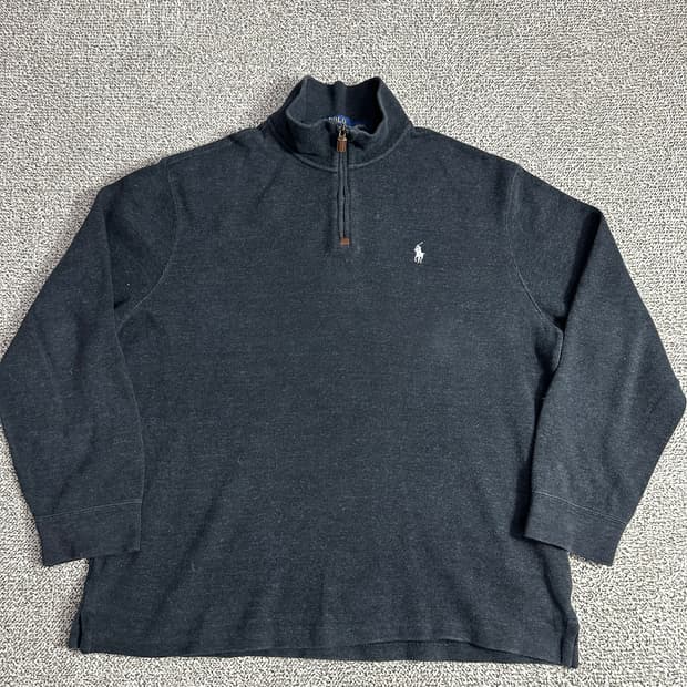 폴로 랄프로렌 하프집업 니트 차콜 L
