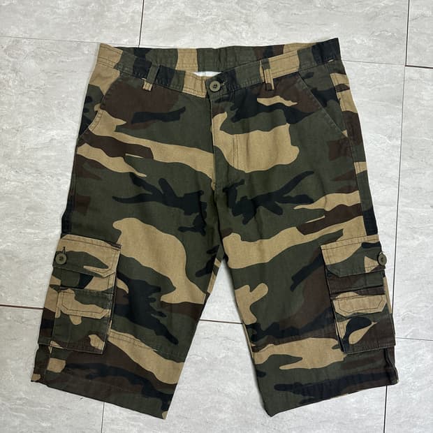 빈티지 카모 쇼츠