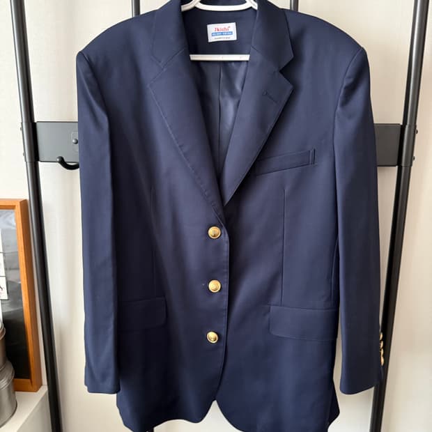 네이비 박시핏 자켓