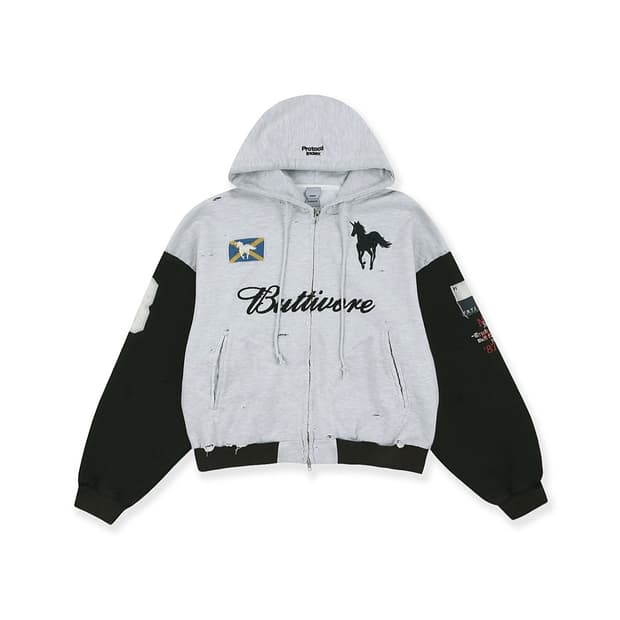 [2]프로토콜 인덱스 버티보어 후드집업 멜란지