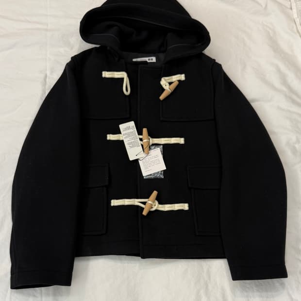 유니클로 JW 앤더슨 울 블랜드 숏 더플 코트 