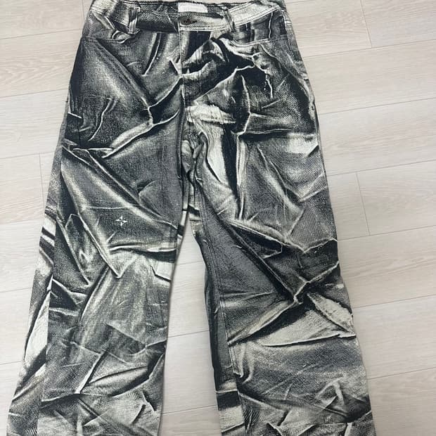 비엘알 크럼폴드 프린트 데님