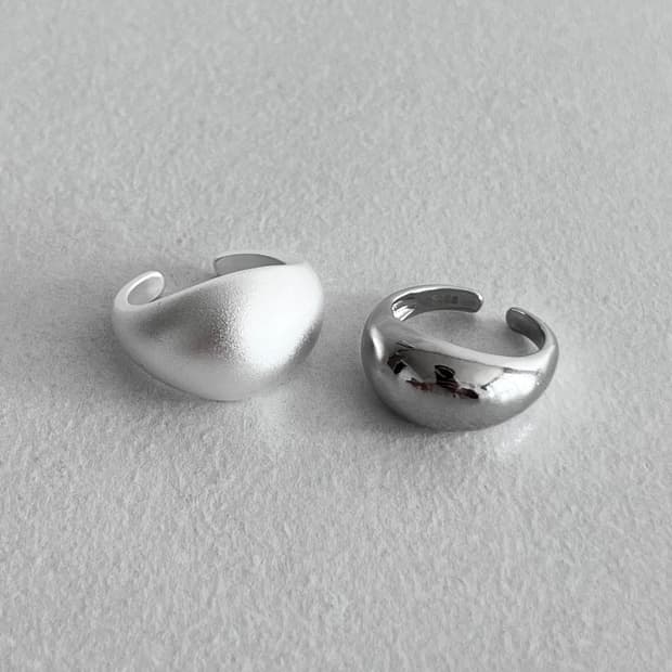 라운드 볼드 반지 2종