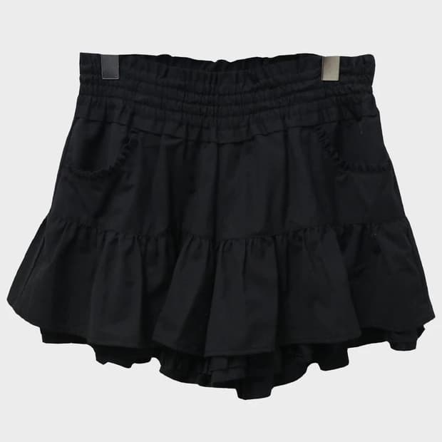 검정 프릴 (스커트같은) 반바지