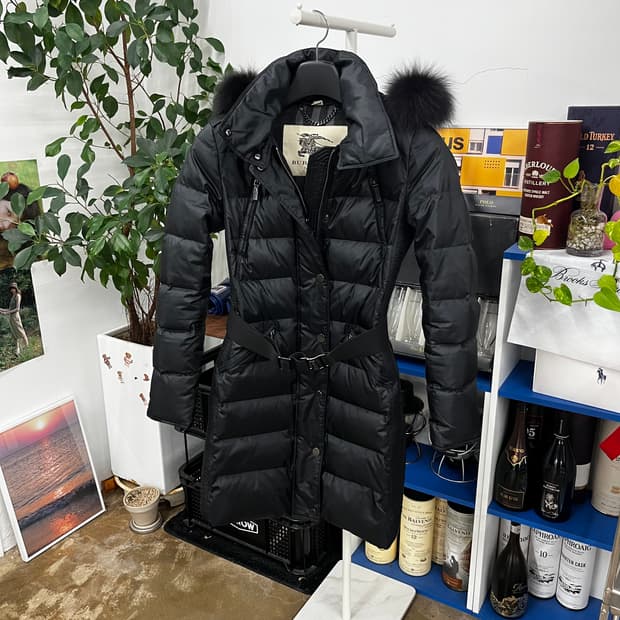 버버리 폭스퍼 아비데일 덕다운 패딩점퍼 XS