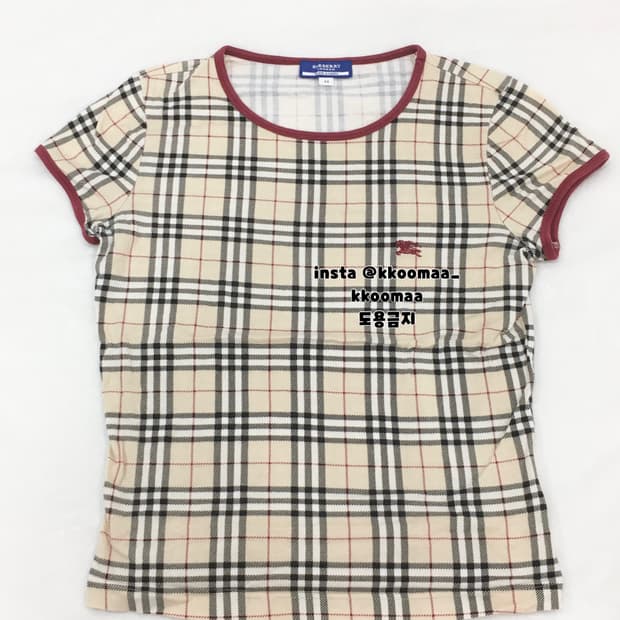 버버리 블루라벨 노바체크 반팔티 링거