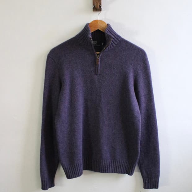 폴로 1/4 집업 니트